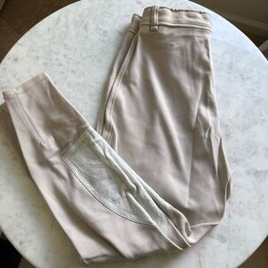 Women's Beige Riding Leggings - Neutral Equestrian Style